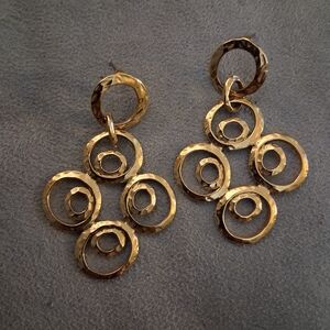 Kenneth Jay Lane Hammered Circle Earrings